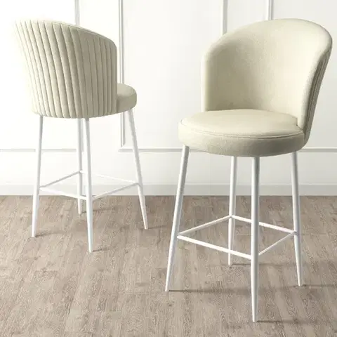 Bar Stool Set (4 Pieces) Alte - Cream, White