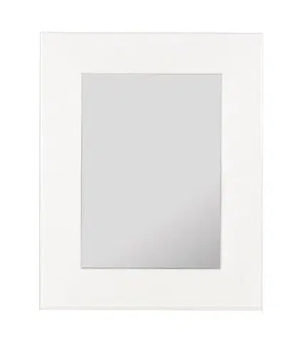 Estila Moderní designové obdélníkové nástěnné zrcadlo Blanc se širokým bílým rámem 100 cm
