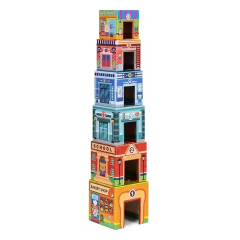 MULTISTORE Stohovací věž BUILD vícebarevná