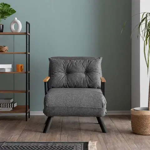 Rozkládací křeslo Sando Single - Light Grey