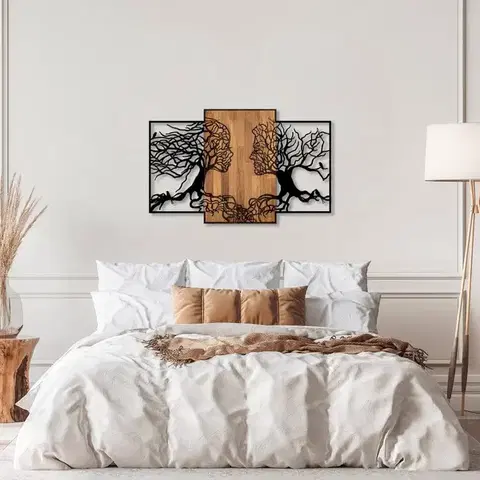 Dekorativní dřevěný doplněk na zeď Tree Love - 312