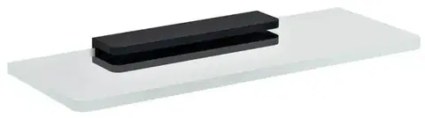SAPHO Skleněná polička 300, černá/čiré sklo MY009B-12