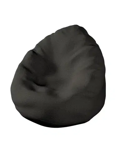 Sedací vak barva hnědá látka venkovní, pletený vzor