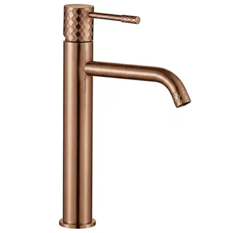 REA Umyvadlová baterie Lungo Diamond Brush Copper vysoká REA-B9846