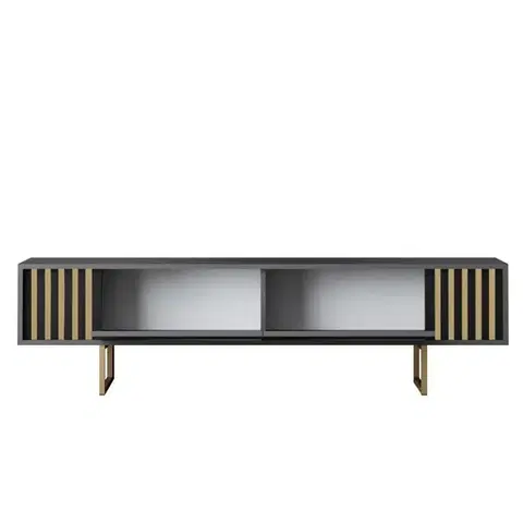 TV stolek Gold Line - Anthracite, Gold