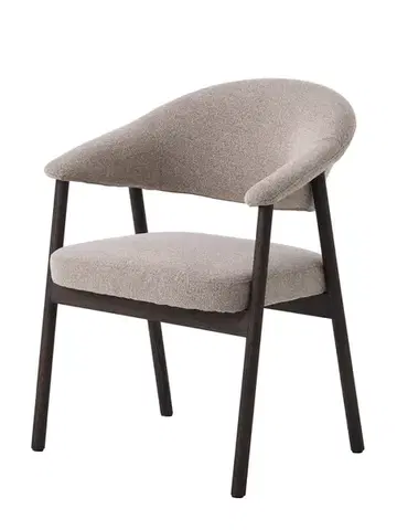 Estila Jídelní židle Bodil, světle hnědá, tmavý dub