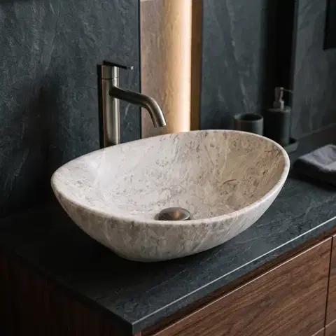 REA Umyvadlo na desku Sofia Light Stone 41x34,5 REA-U0165