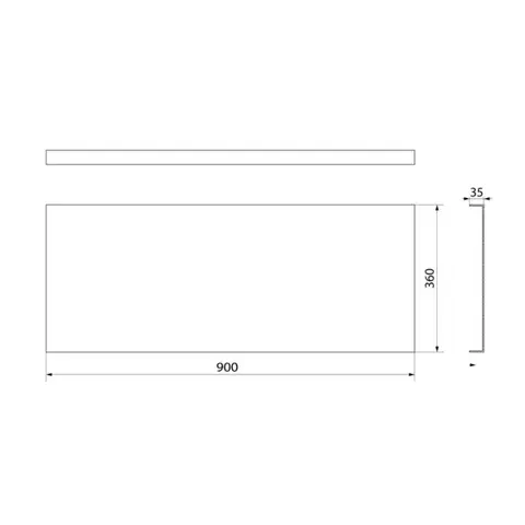 POLYSAN DEEP PLAIN boční panel 90x36cm 89781