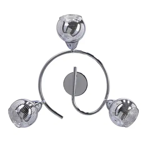 Spirálová stropní lampa 3X10W E14 LED chrom FORT