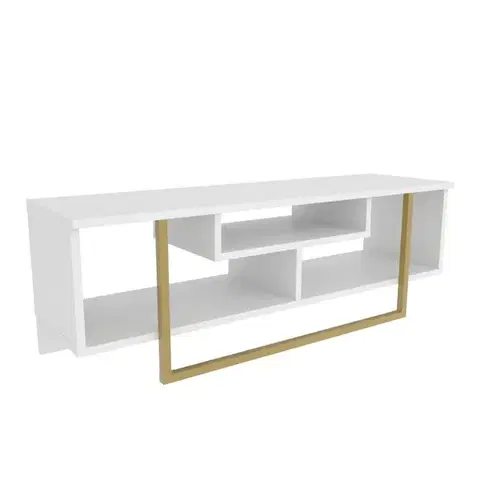 TV stolek Asal 120 - Gold, White