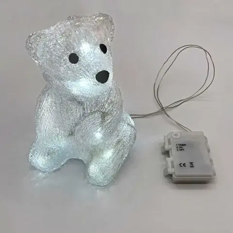 DecoLED Sedící LED medvěd na baterie - 16 diod