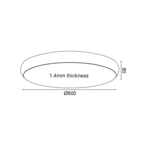ACA Lighting Decoled LED stropní svítidlo V27LEDC60BK