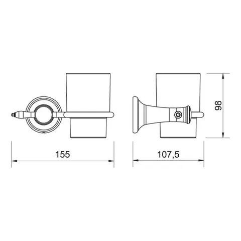 NOVASERVIS Držák kartáčků RETRO, chrom ARE03