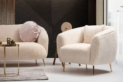 Křeslo ušák Istiridye - Beige