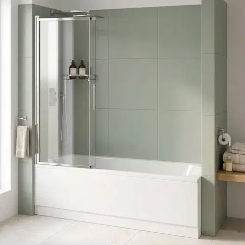 REA Vanová zástěna posuvná Dario Chrome  120 REA-W7886