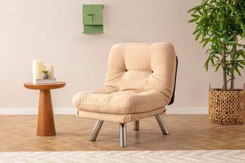 Rozkládací křeslo Misa Small Solo - Cream