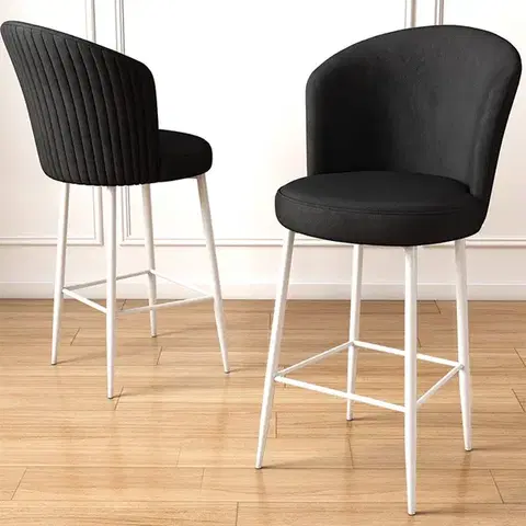 Bar Stool Set (2 Pieces) Alte - Black, White