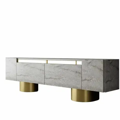 Televizní stolek Bohem Travertine and Gold