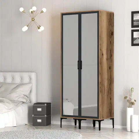 Šatní skříň Kumsal RR - Walnut, Anthracite