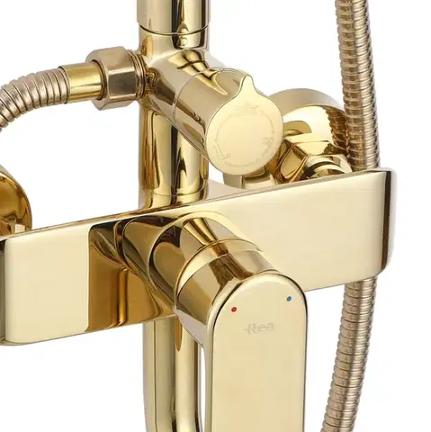 REA Sprchový set s baterií 150mm BLOOM zlatá REA-P9528