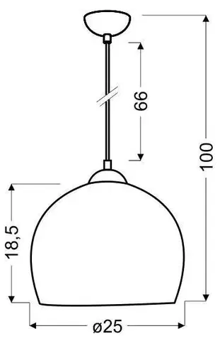 Závěsná stropní lampa 1X60W E27 červená STUDENT