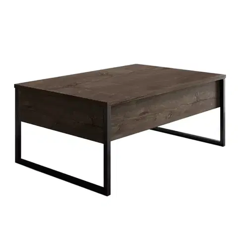 Konferenční stolek Luxe - Walnut, Black