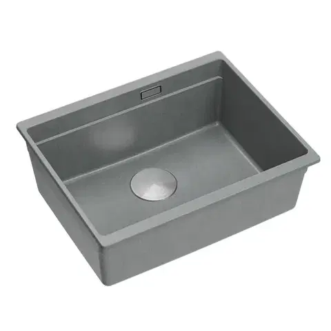 Quadron Granitový dřez Logan 100 Grey Metallic Ocel HQJ6045U5_BS_U