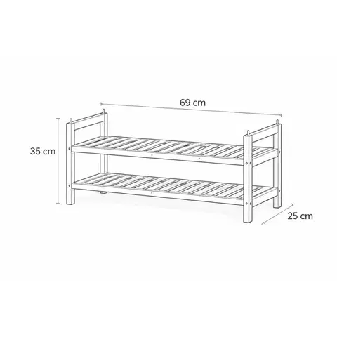 Botník WABISABI Rack 2, bambus