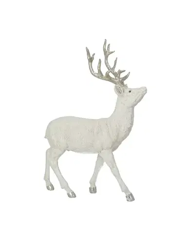 Figurka Deer White 32x12x39 cm silver