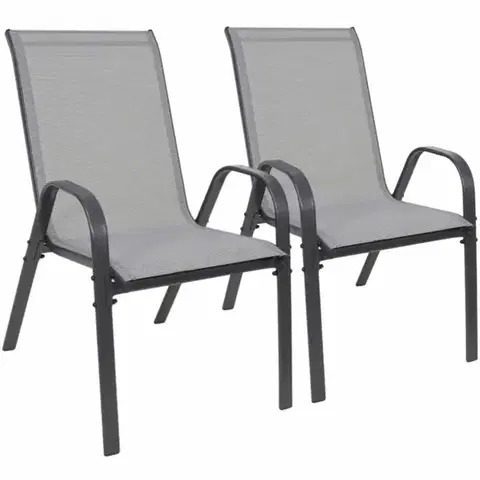 Set židlí Stela 55 x 70 x 92 cm, 2 ks, 2 ks, šedá