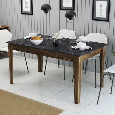 Jídelní stůl Milan 518 - Walnut, Black