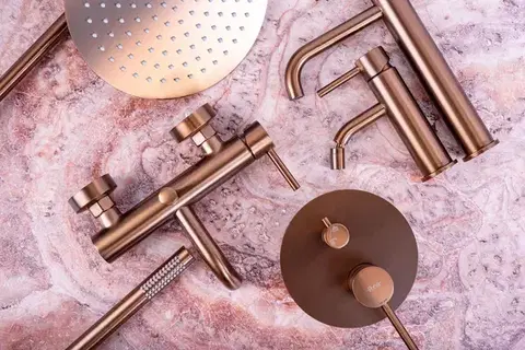 REA Bidetová baterie Lungo Copper Brush REA-B1116