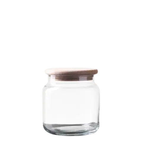 Skleněná nádoba s víkem 0,6 l — Basic Kitchen - 593765