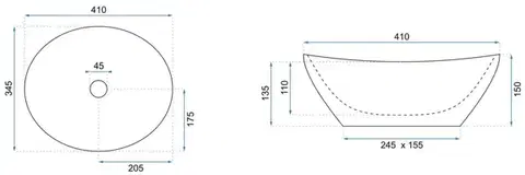 REA Umyvadlo na desku Sofia Ash Matt REA-U6362