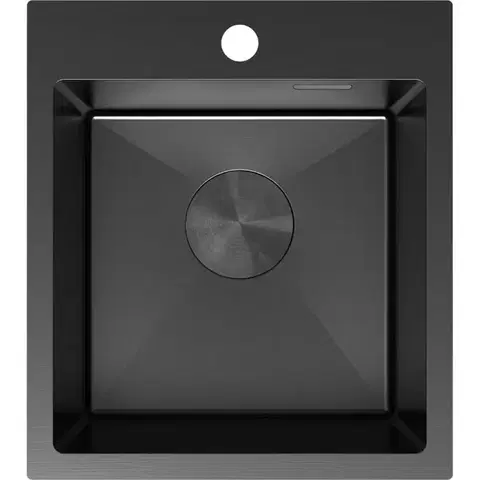 MEXEN Solix ocelový dřez 1-bowl 400 x 450 mm, černá 6401401000-70
