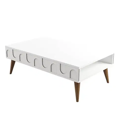 Konferenční stolek Lyon 34 - White, Walnut
