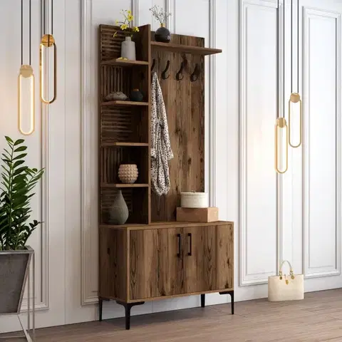 Předsíňová stěna Viyana D - Walnut
