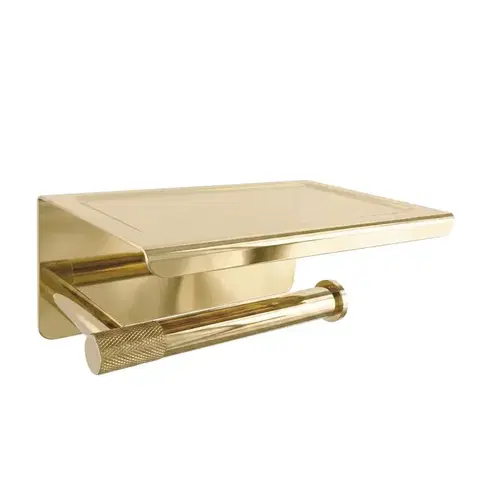 REA Držák na toaletní papír s poličkou 6613 Modern Gold REA-89053
