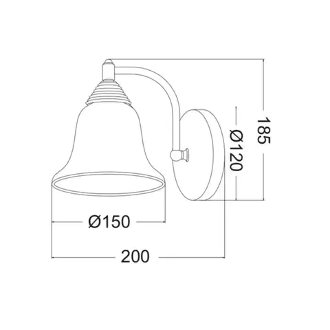 ACA Lighting Elegant nástěnné svítidlo AD80081W