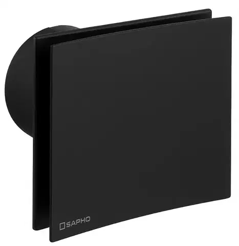SAPHO EIRA koupelnový ventilátor axiální s časovačem, 15W, potrubí 100, černá EI102B