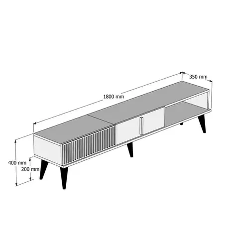 TV stolek Milan - Walnut