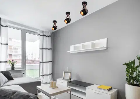 Černo-měděná nastavitelná nástěnná lampa E14 40W Anica