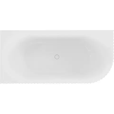 MEXEN/S Gia volně stojící rohová vana reliéf levá 170 x 80, bílá lesk, sifon a přepad bílá 52701708000L-20