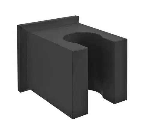 SAPHO Držák sprchy hranatý, pevný, černá mat SD615
