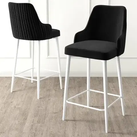 Bar Stool Set (6 Pieces) Enox - Black, White