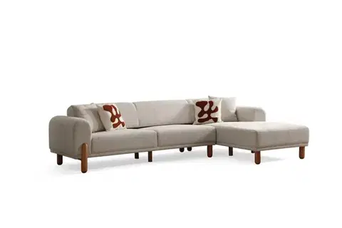 Rohová rozkládací pohovka Lyke Right - Cream