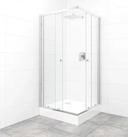 SAT Set sprchového koutu a vaničky, čtverec 90x90 cm Multi Basic SIKOBKMUQ90CRT SIKOBKMUQ90CRT