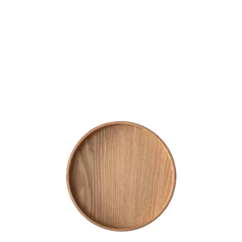 Kulatý tácek Ø 22 cm, V: 3.5 cm – Elements Wood jasan - 593977