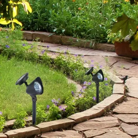 LEUCHTEN DIREKT is JUST LIGHT LED solární svítidlo se zápichem černé ochrana proti stříkající vodě 9000K LD 19102-18