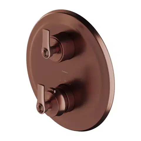 OMNIRES ARMANCE termostatická vanová baterie podomítková 3-cestná podomítková měď retro /ORB/ AM5238-6ORB